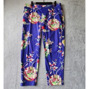 Ralph Lauren Polo Golf  Pants Womens Size 8 Ankle Floral Japanese Print VTG